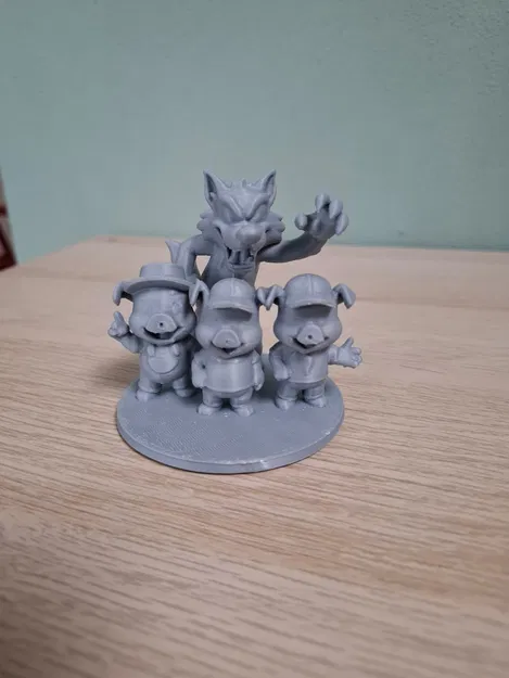 Mô hình 3D Ba Chú Heo Con và Sói Già Đại Ác - Image 3