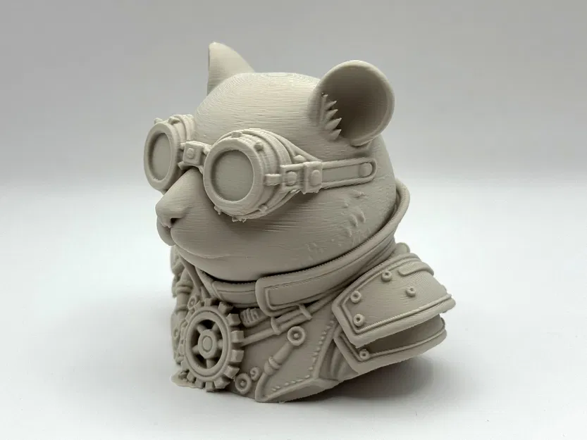 Tượng bán thân Chuột Hamster phong cách Steampunk - Image 4