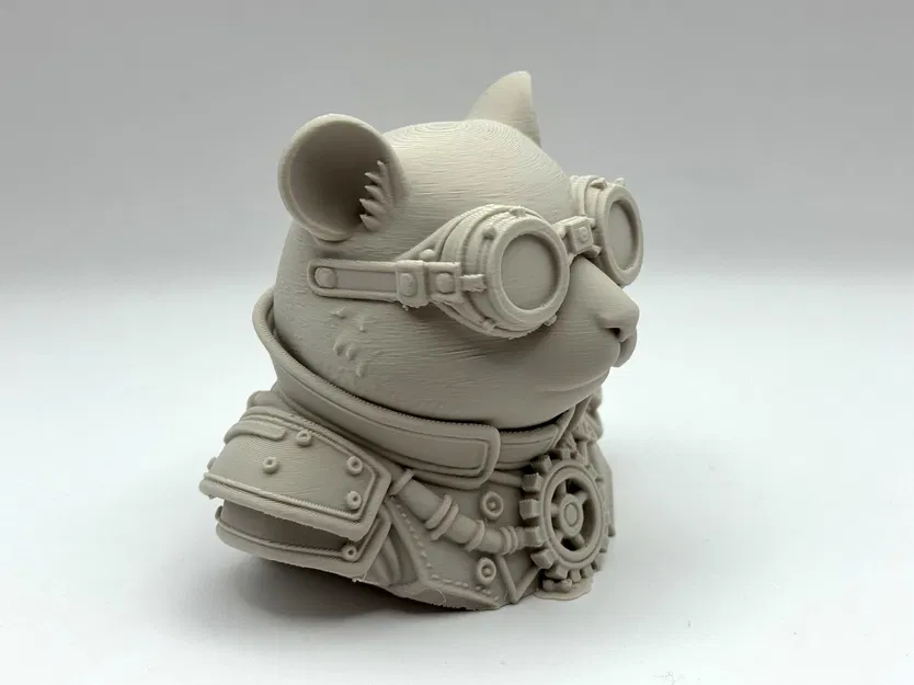 Tượng bán thân Chuột Hamster phong cách Steampunk - Image 5