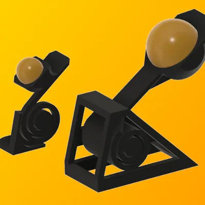 Máy bắn đá (Catapult) | In liền khối (Print-in-place)