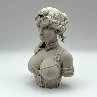 Tượng bán thân nữ Steampunk
