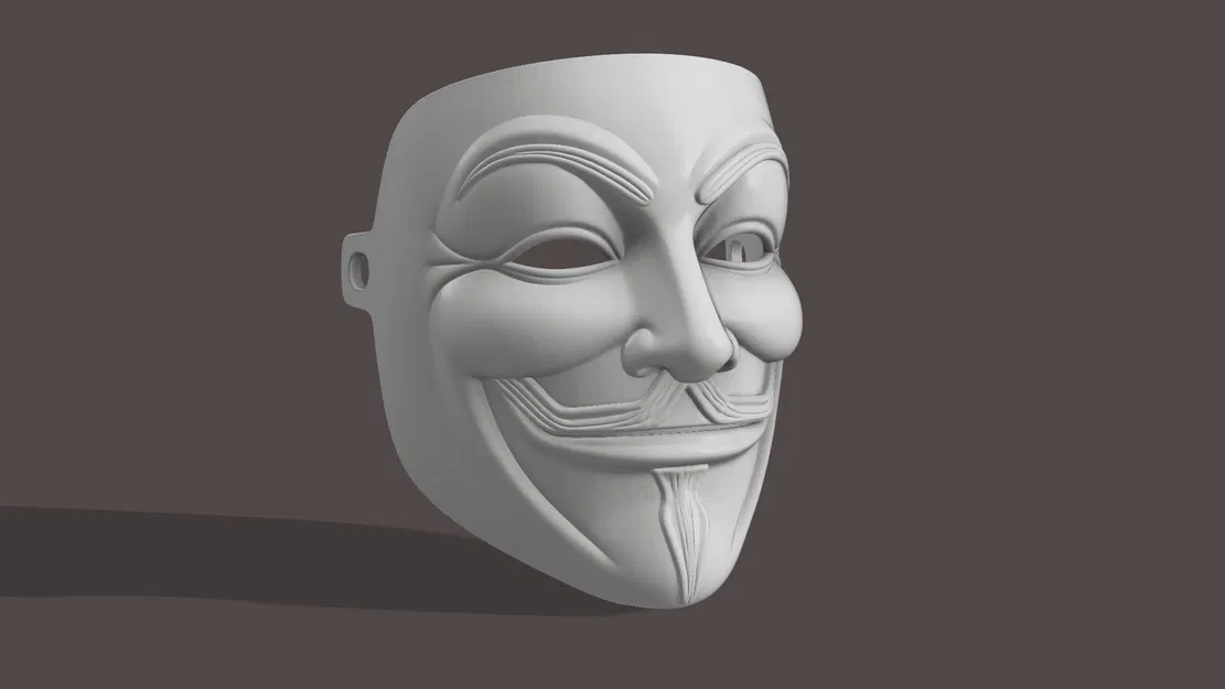 Mặt Nạ Anonymous Guy Fawkes (Mẫu in 3D) - Image 1