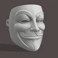 Mặt Nạ Anonymous Guy Fawkes (Mẫu in 3D) - Thumbnail 1