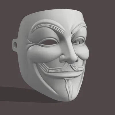 Mặt Nạ Anonymous Guy Fawkes (Mẫu in 3D)