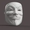 Mặt Nạ Anonymous Guy Fawkes (Mẫu in 3D) - Thumbnail 5