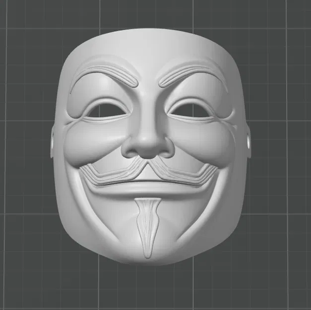 Mặt Nạ Anonymous Guy Fawkes (Mẫu in 3D) - Image 6