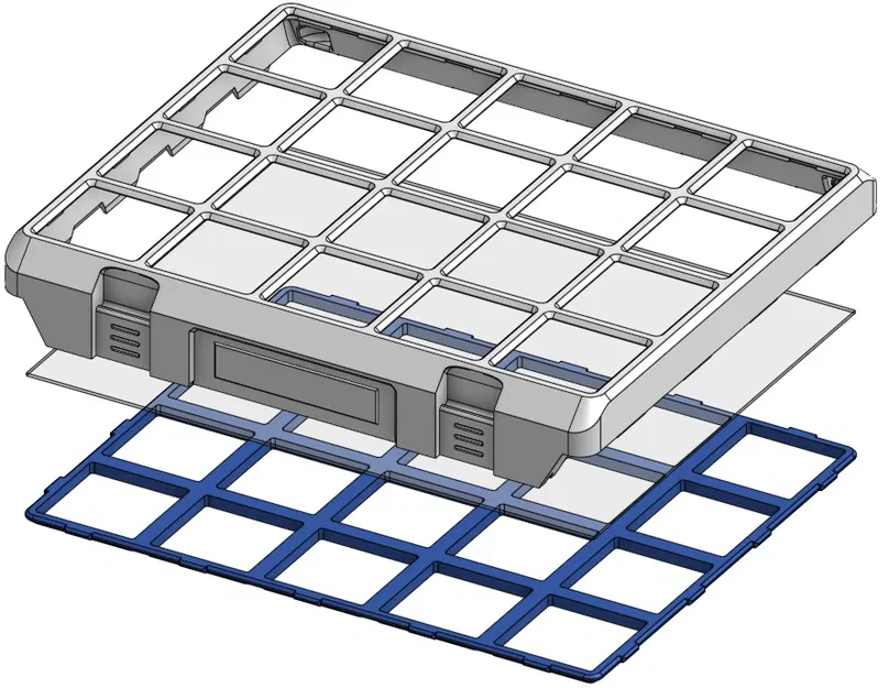 Hộp Gridfinity hiện đại - Tùy chọn cửa sổ, 4U, tay cầm và nhiều cải tiến khác! - Image 1