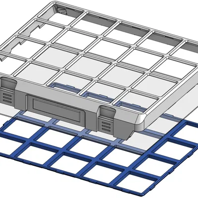 Hộp Gridfinity hiện đại - Tùy chọn cửa sổ, 4U, tay cầm và nhiều cải tiến khác!