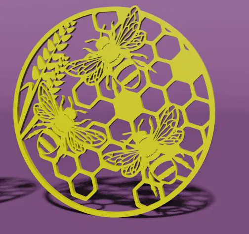 Mô hình trang trí Honey Bee in 3D - Thiết kế tổ ong độc đáo - Image 1