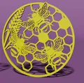 Mô hình trang trí Honey Bee in 3D - Thiết kế tổ ong độc đáo - Thumbnail 1