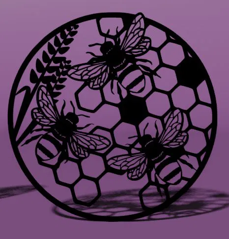 Mô hình trang trí Honey Bee in 3D - Thiết kế tổ ong độc đáo - Image 2