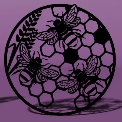 Mô hình trang trí Honey Bee in 3D - Thiết kế tổ ong độc đáo