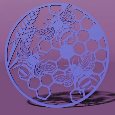 Mô hình trang trí Honey Bee in 3D - Thiết kế tổ ong độc đáo