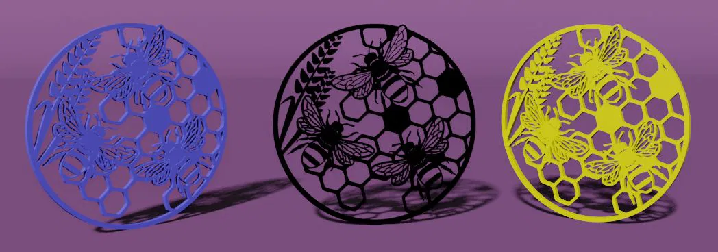 Mô hình trang trí Honey Bee in 3D - Thiết kế tổ ong độc đáo - Image 4