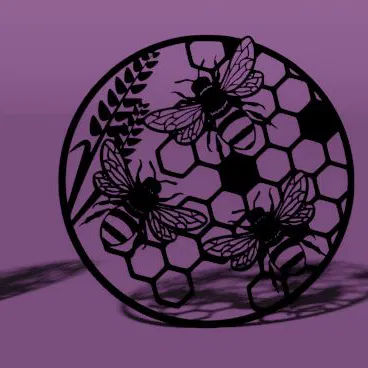 Mô hình trang trí Honey Bee in 3D - Thiết kế tổ ong độc đáo