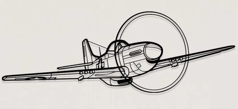 Mô hình treo tường máy bay P-51 Mustang 3D độc đáo - Image 1