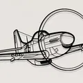 Mô hình treo tường máy bay P-51 Mustang 3D độc đáo - Thumbnail 1