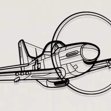 Mô hình treo tường máy bay P-51 Mustang 3D độc đáo
