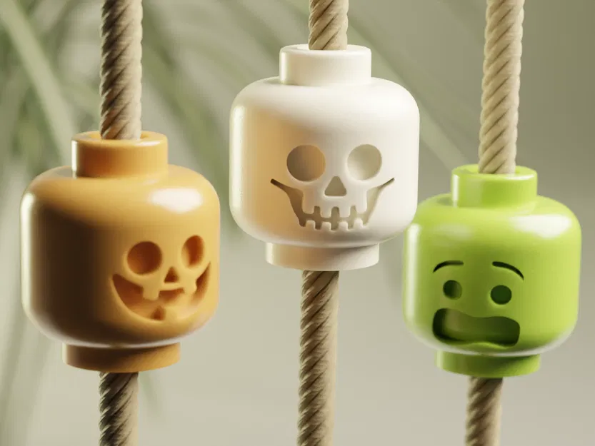 Bộ hạt trang trí Brick Head phong cách Lego cho mùa Halloween - Image 1