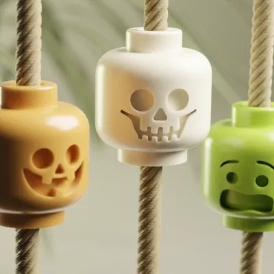 Bộ hạt trang trí Brick Head phong cách Lego cho mùa Halloween