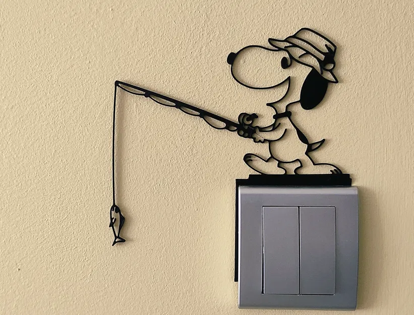 Mô hình trang trí công tắc/ổ cắm Snoopy – Mẫu 3D in 16 - Image 1