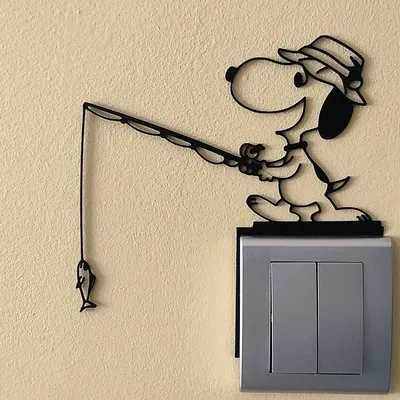 Mô hình trang trí công tắc/ổ cắm Snoopy – Mẫu 3D in 16
