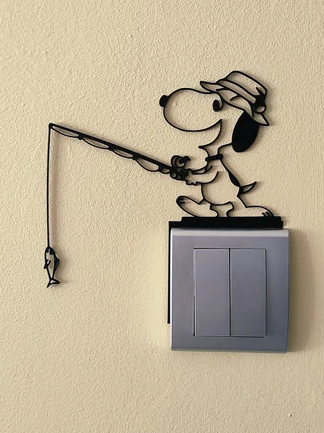Mô hình trang trí công tắc/ổ cắm Snoopy – Mẫu 3D in 16 - Image 2