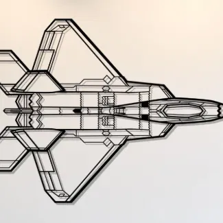 Mô hình trang trí tường máy bay chiến đấu F-22 Raptor (STL)