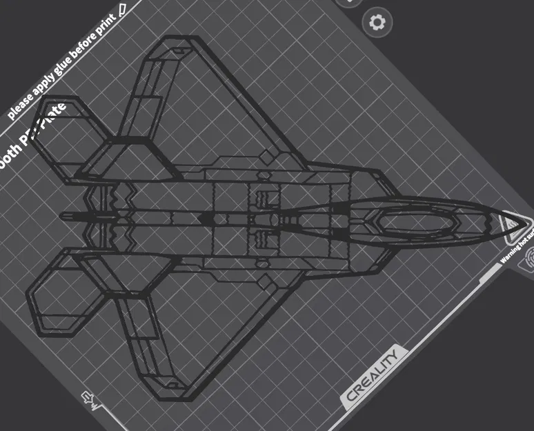 Mô hình trang trí tường máy bay chiến đấu F-22 Raptor (STL) - Image 2