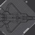 Mô hình trang trí tường máy bay chiến đấu F-22 Raptor (STL) - Thumbnail 2