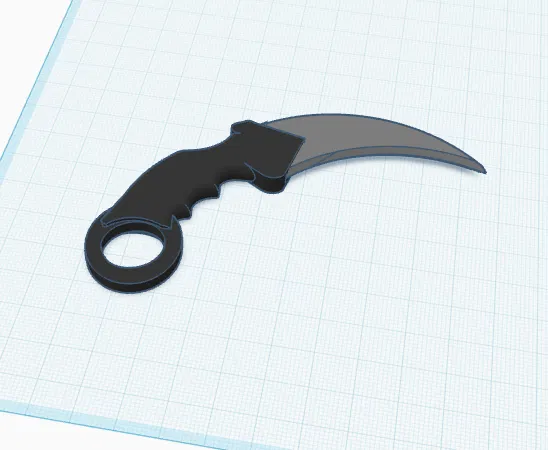 Mô hình dao Karambit in 3D đơn giản cho cosplayer - Image 1