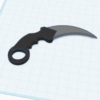Mô hình dao Karambit in 3D đơn giản cho cosplayer