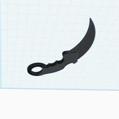 Mô hình dao Karambit in 3D đơn giản cho cosplayer