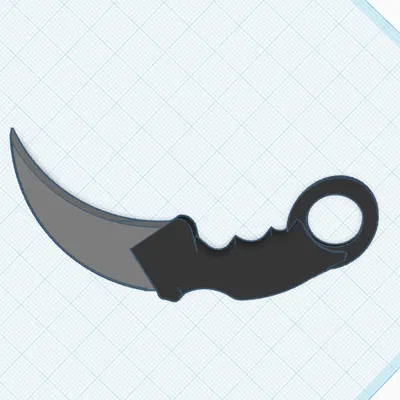 Mô hình dao Karambit in 3D đơn giản cho cosplayer