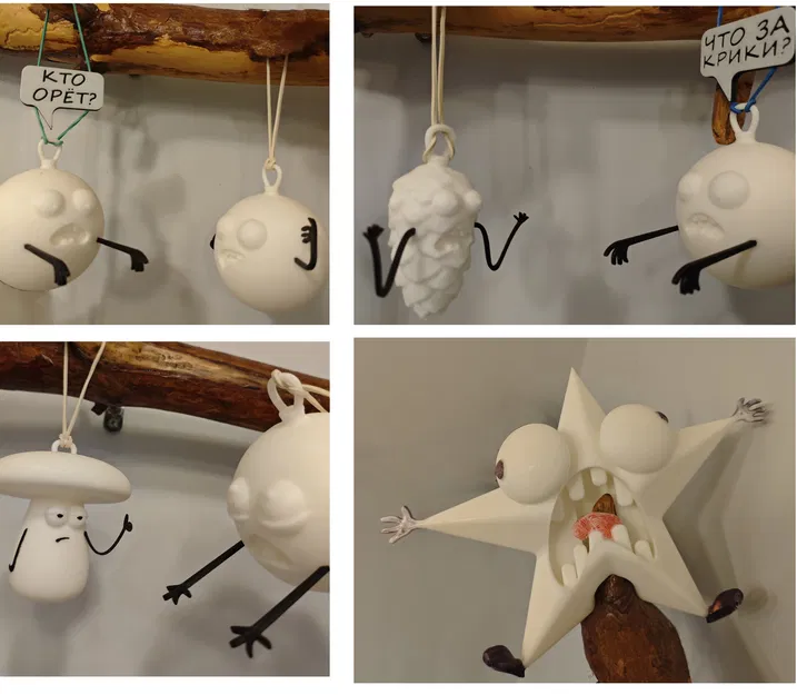 Ngôi sao la hét / Screaming Star - Đồ trang trí Noel hài hước - Image 1