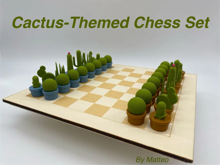 Bộ Cờ Vua Hình Xương Rồng Độc Đáo - Image 1