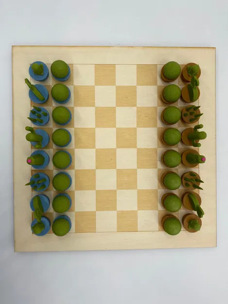 Bộ Cờ Vua Hình Xương Rồng Độc Đáo - Image 2