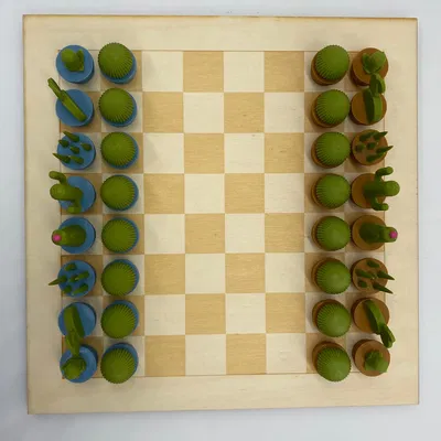 Bộ Cờ Vua Hình Xương Rồng Độc Đáo