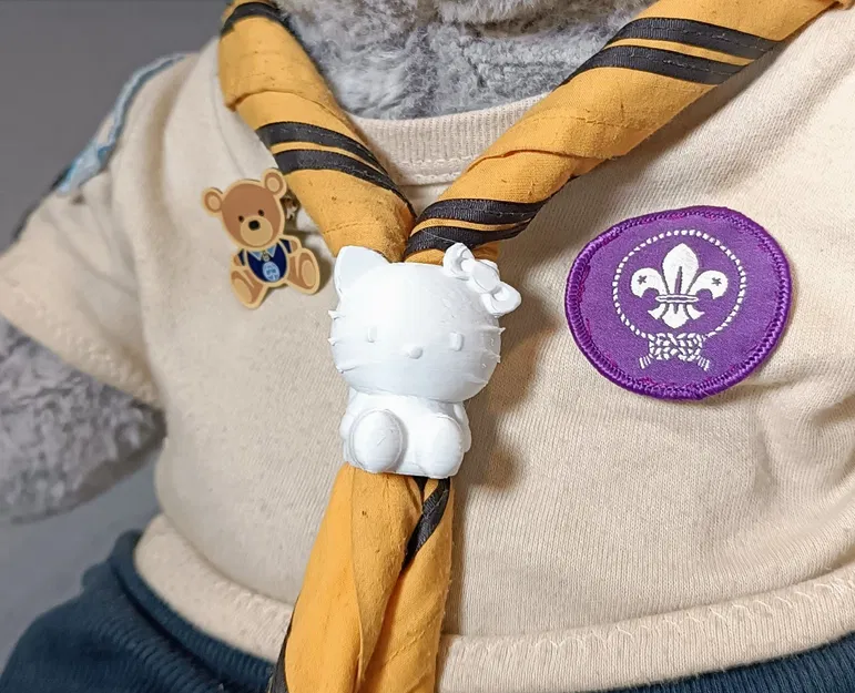 Vòng giữ khăn quàng Hello Kitty Woggle - Dễ in, không cần hỗ trợ - Image 4