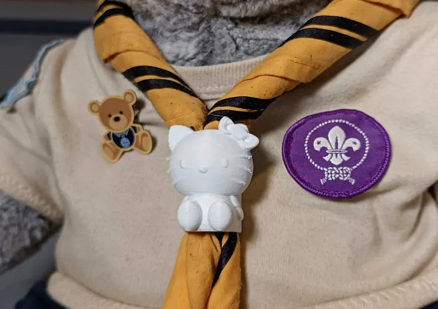 Vòng giữ khăn quàng Hello Kitty Woggle - Dễ in, không cần hỗ trợ - Image 5