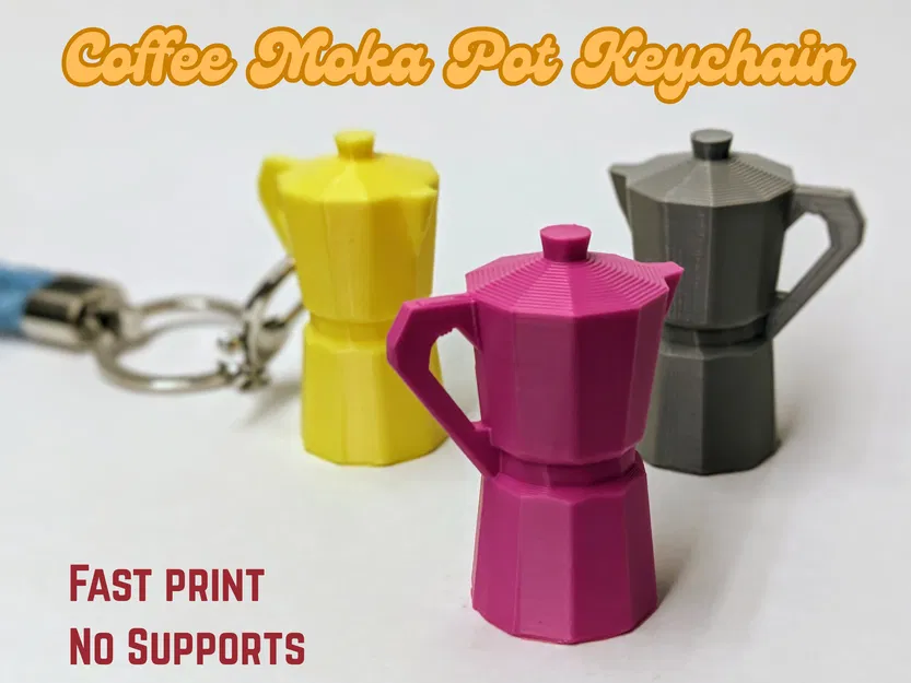 Móc khóa bình pha cà phê Moka mini - Image 1