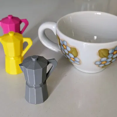 Móc khóa bình pha cà phê Moka mini