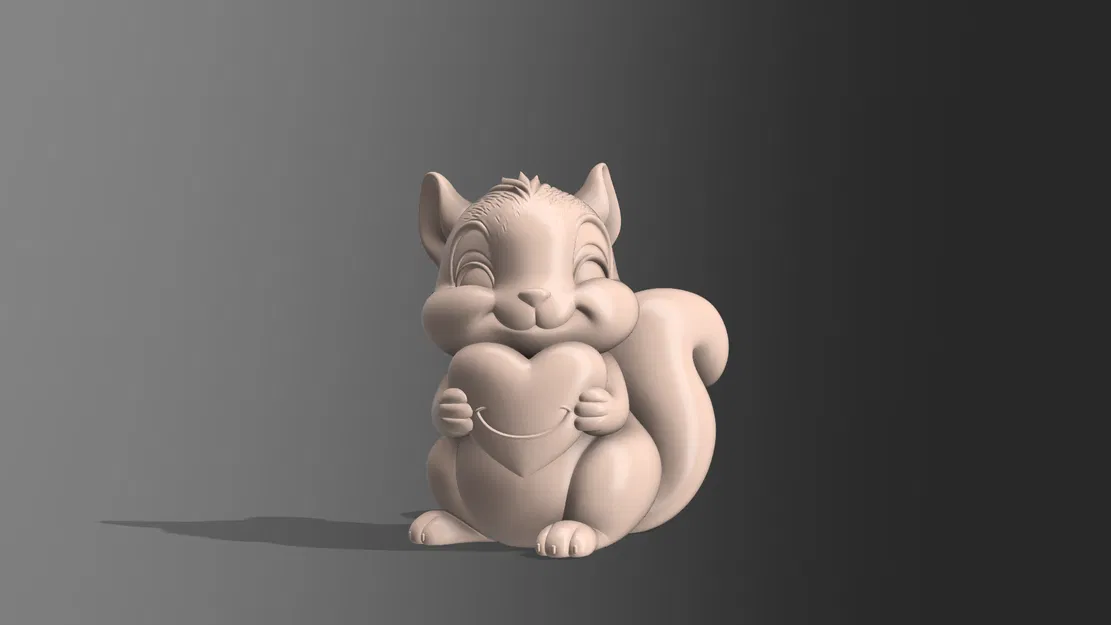 Huggy the Love Squirrel - Mô hình chú sóc tình yêu - Image 1