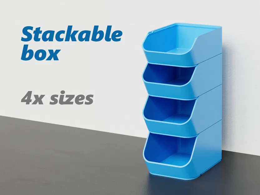 Bộ sưu tập khay nhựa xếp chồng 4 kích thước - Giải pháp tối ưu không gian - Image 1