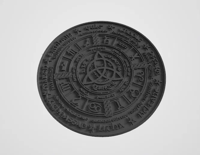 Mô hình đĩa lịch Wicca Wheel of the Year in 3D chi tiết - Image 2