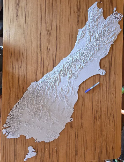 Mô hình địa hình 3D của New Zealand - Image 1