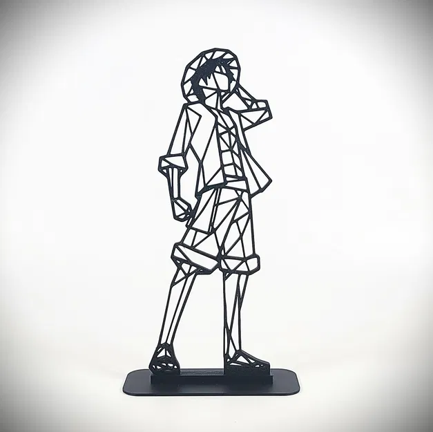 Luffy One Piece Phong Cách Low Poly Geometric - Image 1
