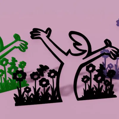 Mô hình trang trí nghệ thuật La Linea tối giản cho bàn làm việc