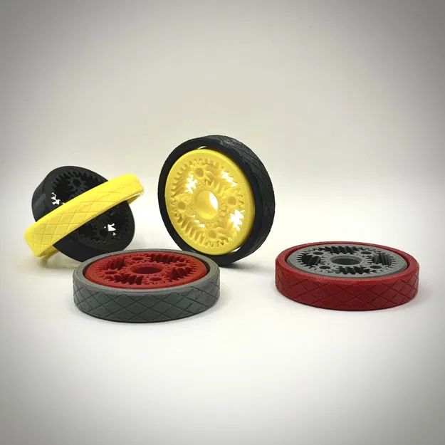 Bộ đôi Fidget Spinner: Bánh răng hành tinh xoắn & Gyro (In liền khối) - Image 1