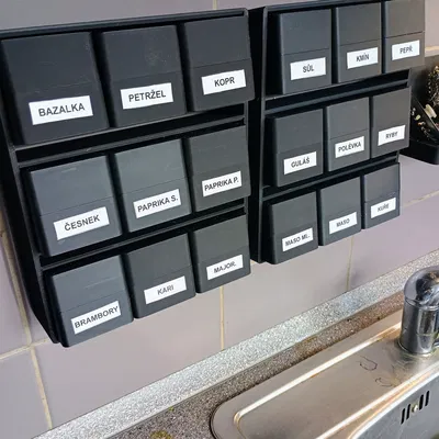 Bộ kệ và hộp đựng gia vị in 3D dễ dàng không cần support